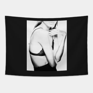 Woman, Girl, Lips print, Fashion art, Fashion print, Scandinavian art, Modern art, Wall art, Print, Minimalistic, Modern Tapestry