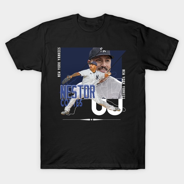 Nestor Cortes baseball Paper Poster Yankees 4 - Nestor Cortes - T-Shirt