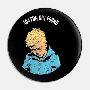 404 Fun Not Found v5 (round) Pin