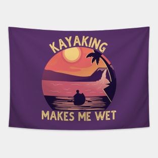Kayaking Makes Me Wet Vintage Tapestry