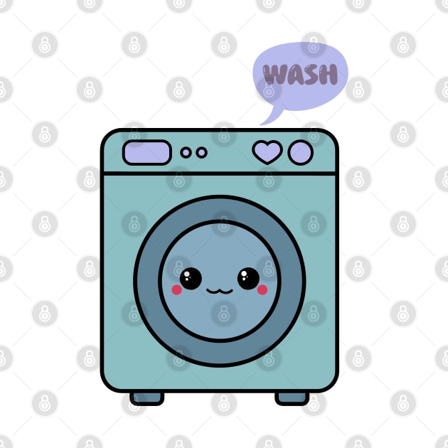 Kawaii Washing Machine by Sasyall