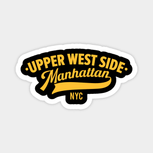 Upper West Side Manhattan Minimal Typo Art - NYC Urban Vibes Magnet