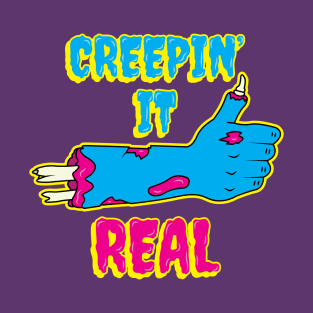 Creepin' It Real Zombie Thumbs Up T-Shirt