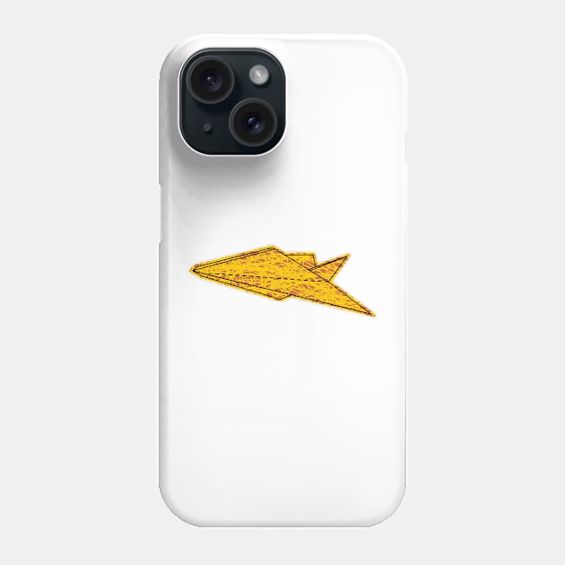 silhouette of an old folding paper airplane Phone Case by bloomroge