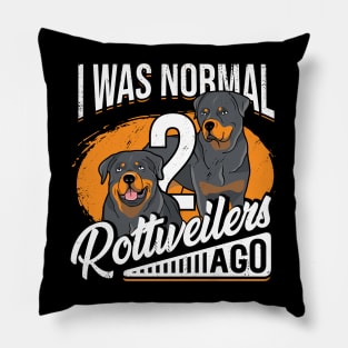 Rottweiler Rottie Mom Mother of 2 Rotts Gift Pillow