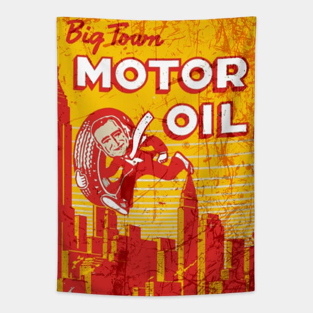 Big Town Motor Oil Tapestry by Midcenturydave