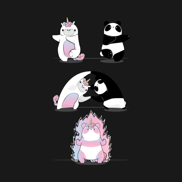 Panda with Unicorn Fusion by avshirtnation