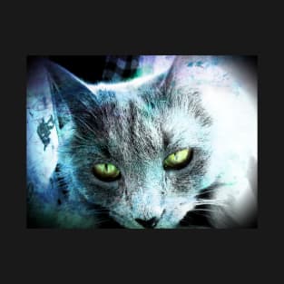 Green Eyes Grey Fur Beautiful T-Shirt