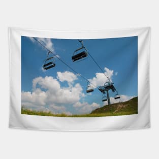 Ski Lift on Monte Zoncolan in Summer Tapestry