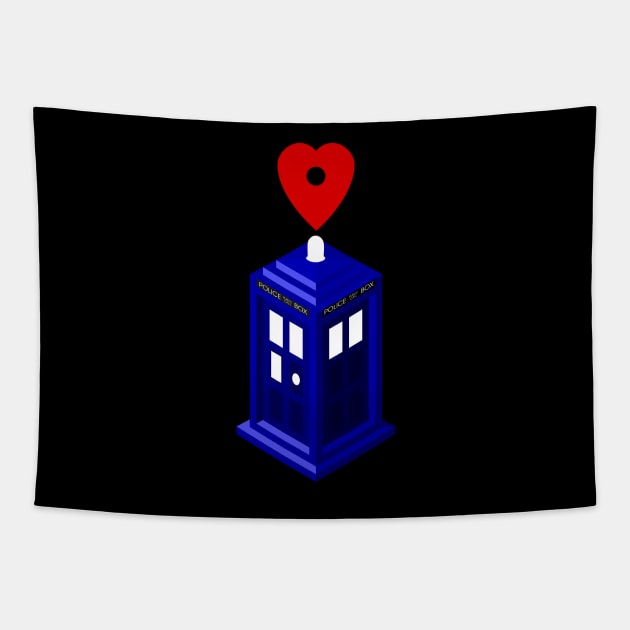 Whovian Heart Tapestry by gehazibispo