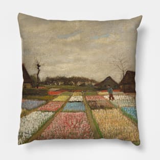 Classic Art - Flower Beds in Holland - Vincent van Gogh Pillow