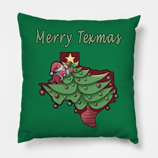 Merry Texmas - Christmas Tree Pillow