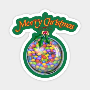 Jelly Bean Christmas Magnet