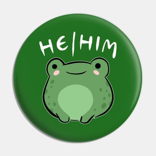 He Him Frog: A Journey Through Adorable Kawaii Characters Celebrating Masculine Bonds & Brotherhood Pin