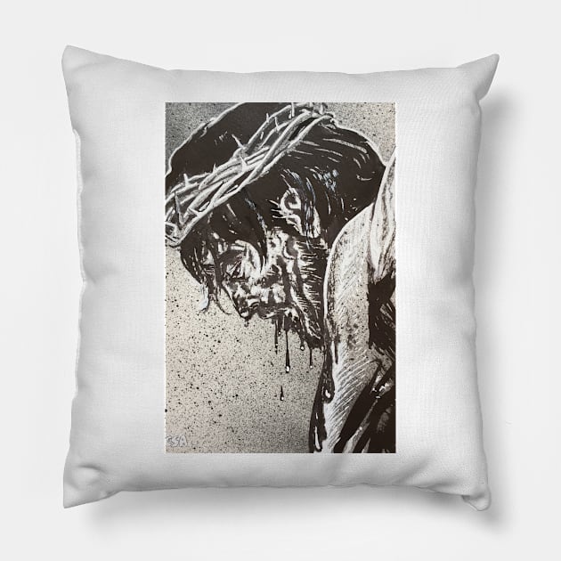 BLEEDING JESUS Pillow by MasterpieceArt