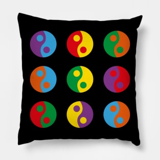 Colour Yin Yangs Pillow
