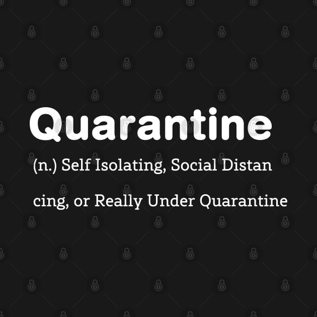 Funny Quarantine definition For men women Boys Gifts by barranshirts