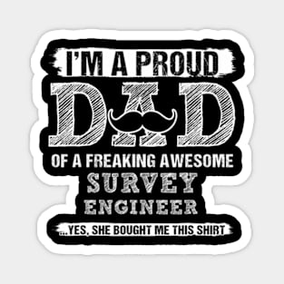 Dad Survey Engineer Magnet