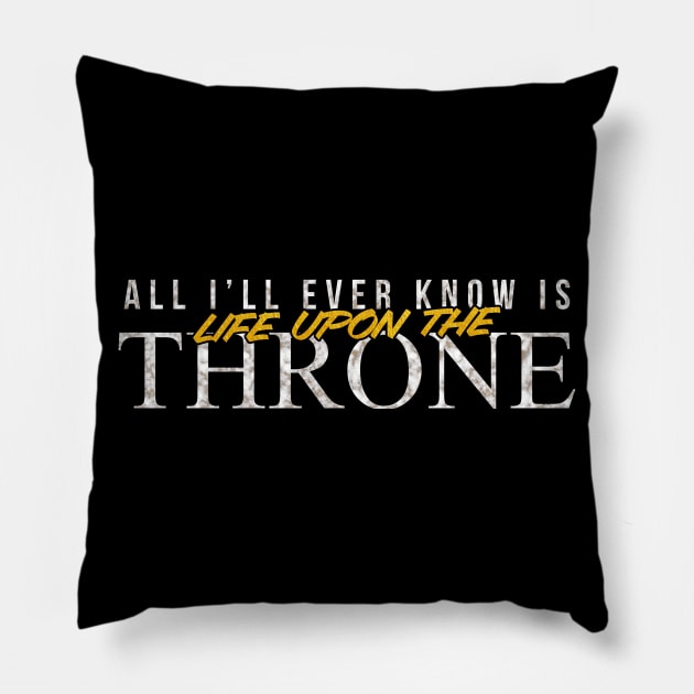 Life Upon The Throne - Black Outline Pillow by zelcharis