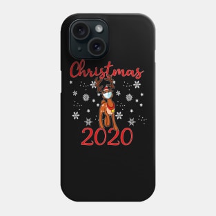 Christmas 2020 Reindeer Quarantine, Cute Xmas Face Mask Gift Phone Case