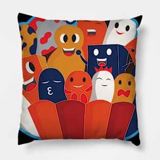 Doodle characters Pillow