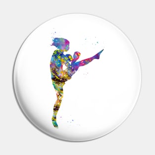 Woman kickboxer Pin