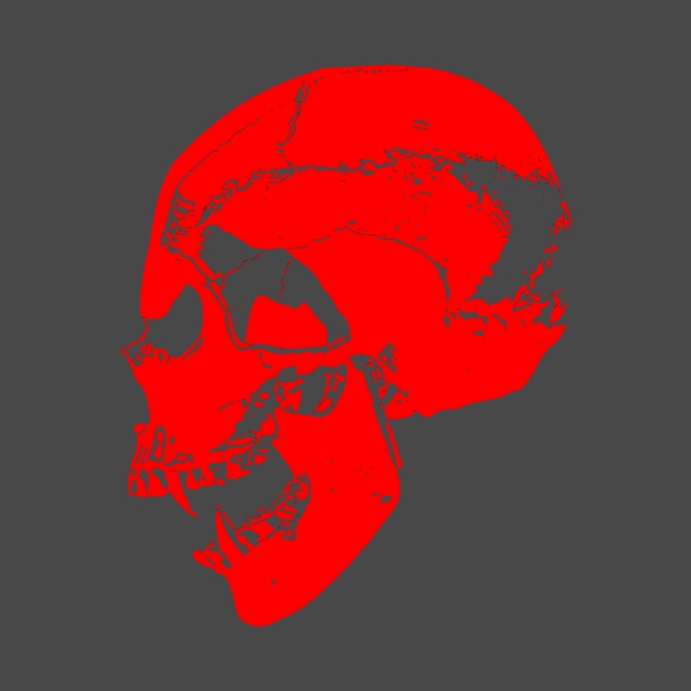 Red Vampire Skull by LordNeckbeard