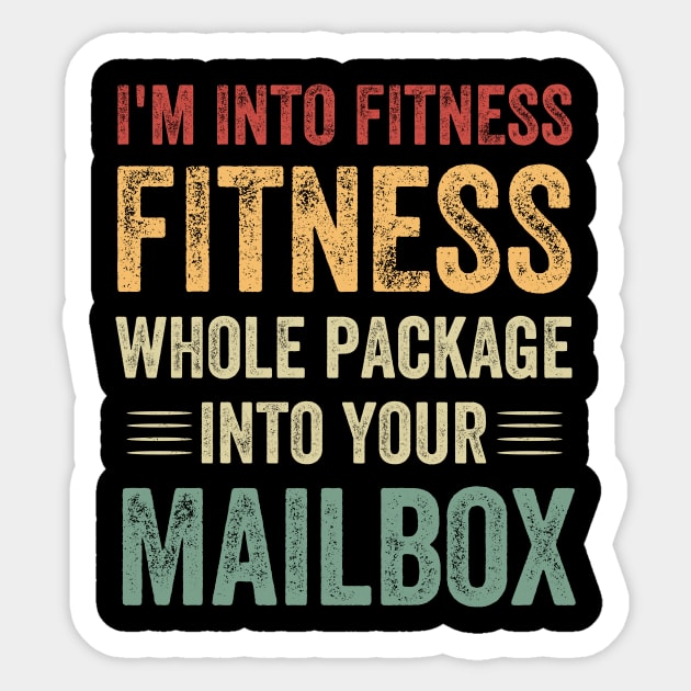T-shirt Humoristique 'I'm Into Fitness – Whole Package Into Your Mailbox' – Coton, Coupe Regular Pour Homme
