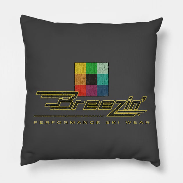 Breezin' Performance Ski Wear Vintage Pillow by JCD666