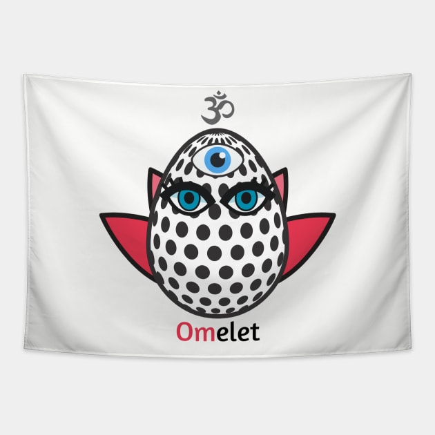 Om. Omelet. Tapestry by wanderingteez