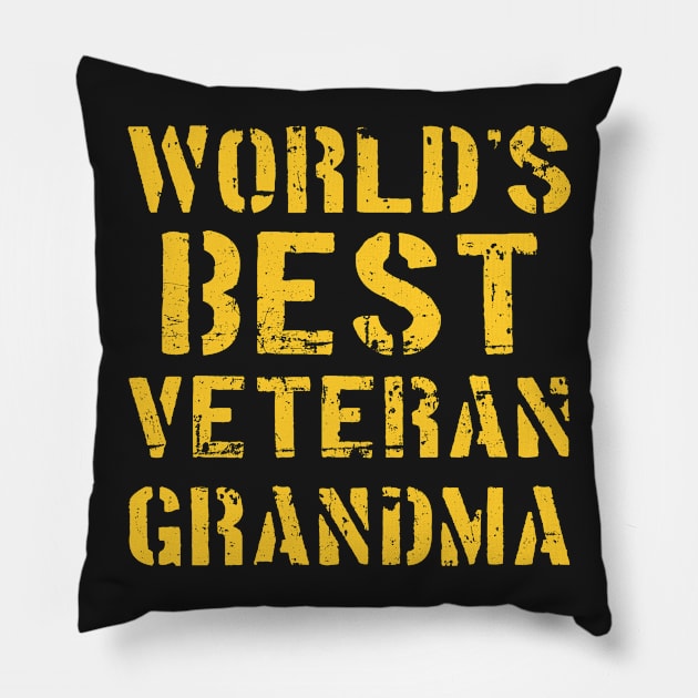 World's Best Veteran Grandma Tshirt Pillow by andytruong