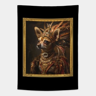 Chihuahua - Aztec Queen (Framed) Tapestry