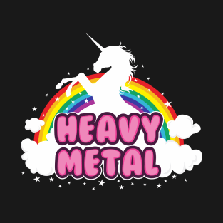 heavy metal parody funny unicorn rainbow T-Shirt