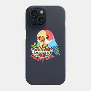 Pasta parrot eating spaghetti Phone Case