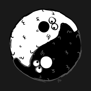 Worms on a String Yin and Yang by Yuuki G T-Shirt
