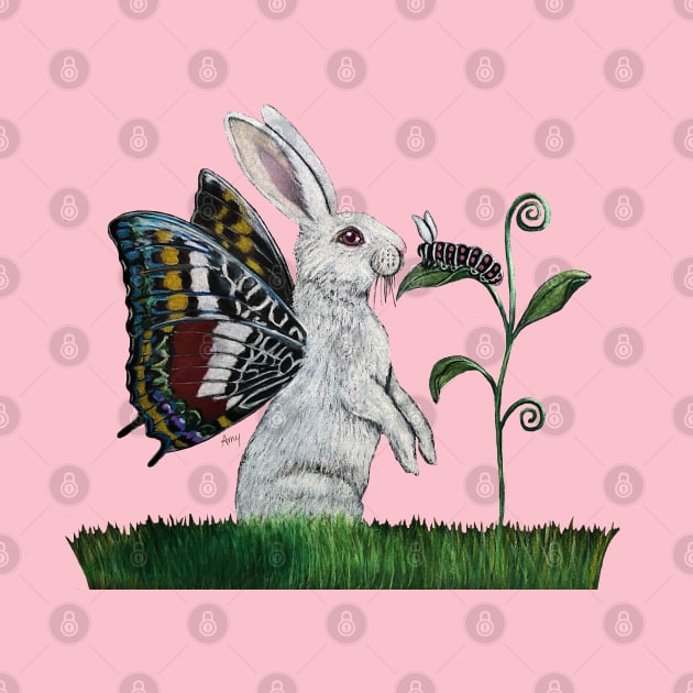 "Butterfly Bunny" - Butterflown collection by GardenPartyArt