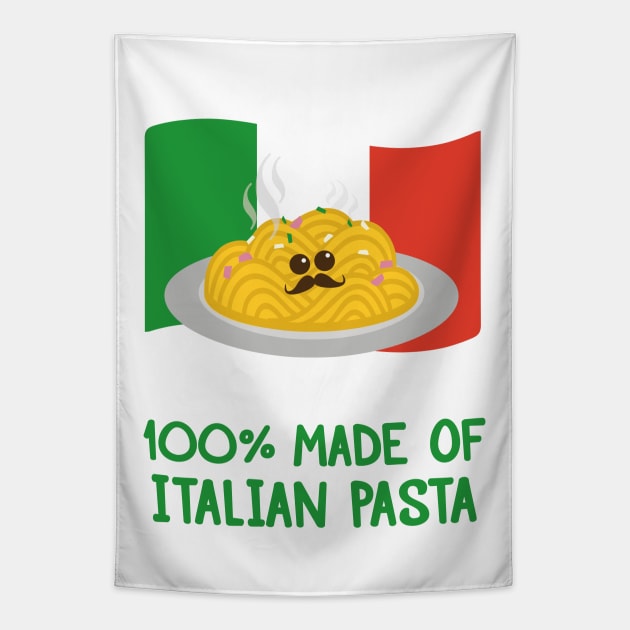 Italian Carbonara Pasta | Italy Flag | Gift Ideas Tapestry by Fluffy-Vectors