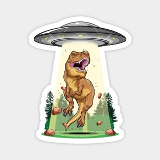 Cosmic Encounter:  Dinosaur Alien Abduction Magnet