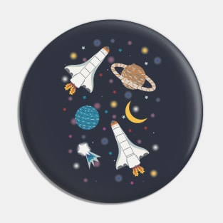 Space Planets Star intergalactic adventure Pin