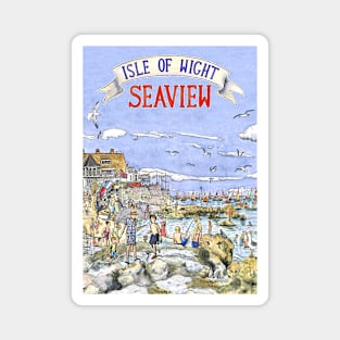 classic isle of wight travel art print Magnet