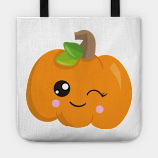 Halloween Pumpkin, Winking Pumpkin, Trick Or Treat Tote