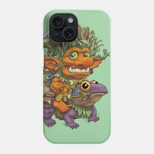 Happy Marsh Goblin and his amphibian mount. Phone Case