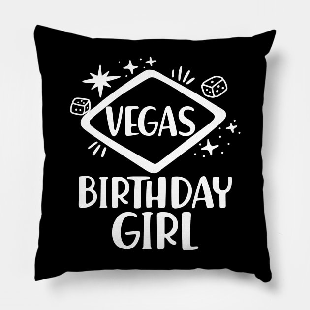 Vegas Birthday Girl Pillow by KC Happy Shop