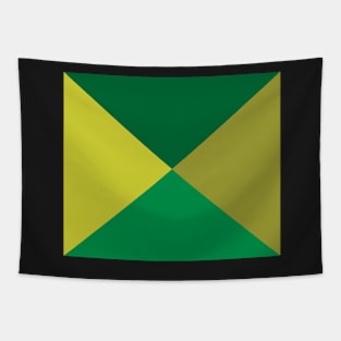 Green Geometrical Pattern Tapestry