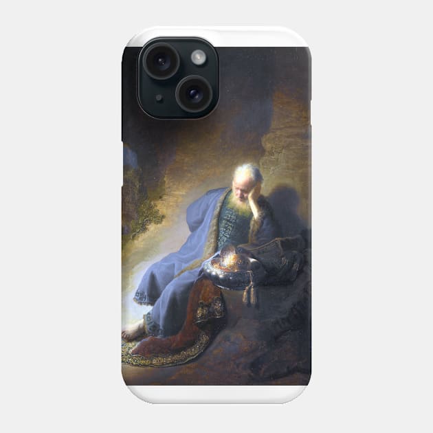 Rembrandt Jeremiah Lamenting the Destruction of Jerusalem Phone Case by pdpress