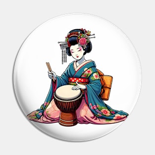 Djembe Geisha Pin