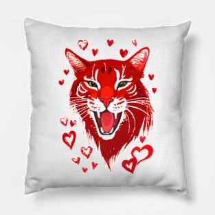 Hearts Cat Pillow