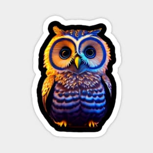 little owl at night Magnet