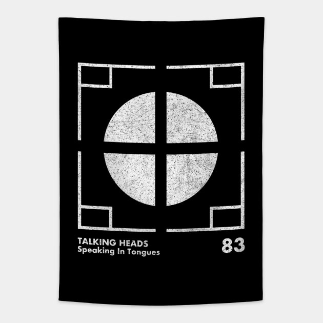 Talking Heads / Speaking In Tongues / Minimalist Graphic Artwork Design Tapestry by saudade