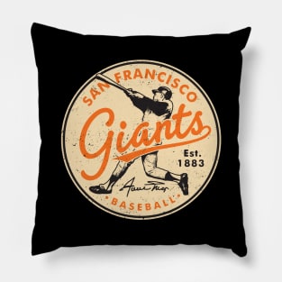 Retro Giants Willie Mays by Buck Tee Pillow